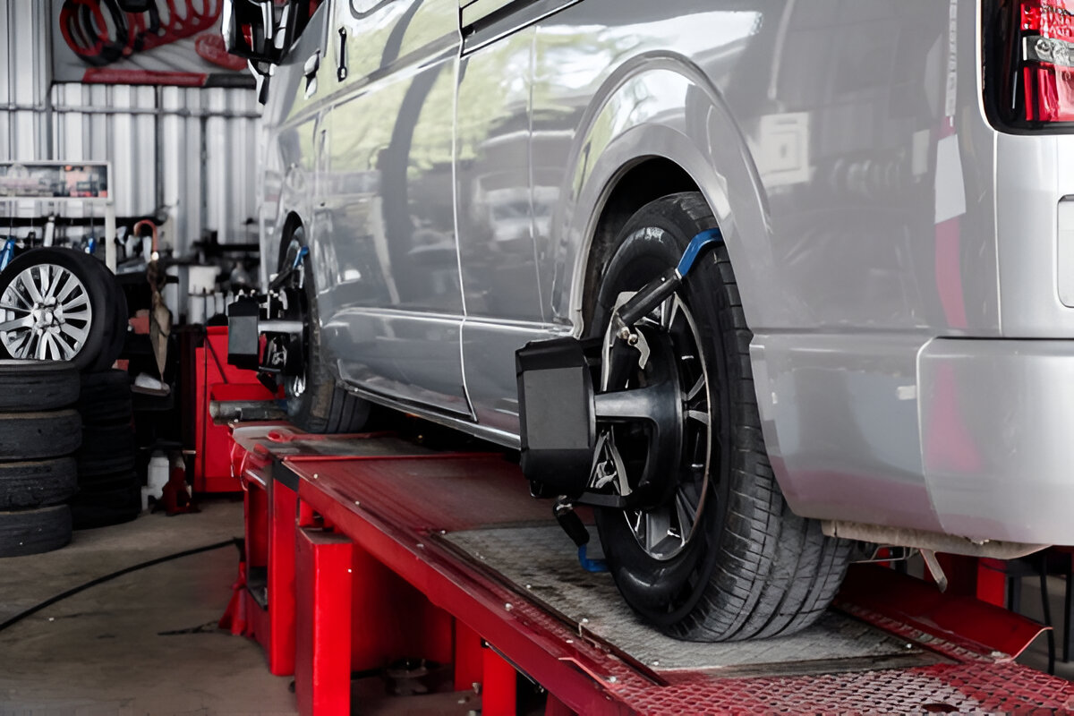 van tyre fitting process